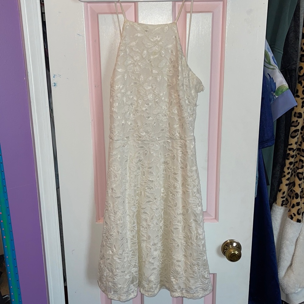Cream white lace dress